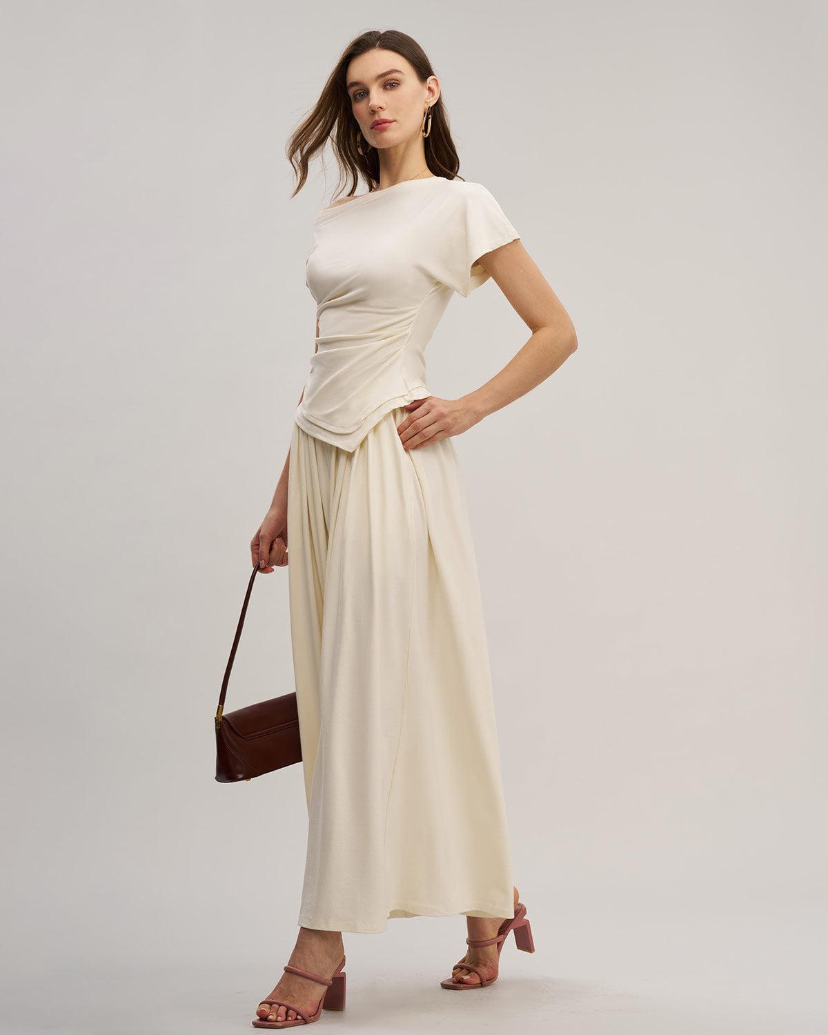 Apricot Wide Leg Pants Sets Product Image