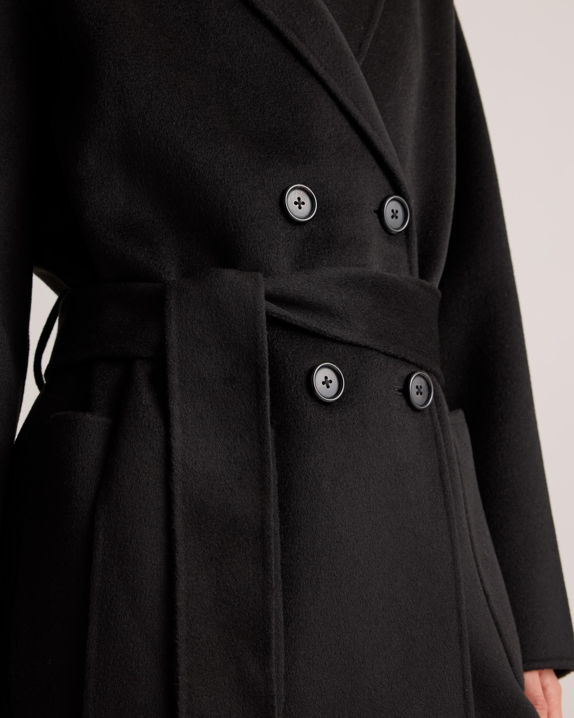 Quince | Women's 100% Mongolian Cashmere Double-Faced Double-Breasted Wrap Coat Size XL Product Image