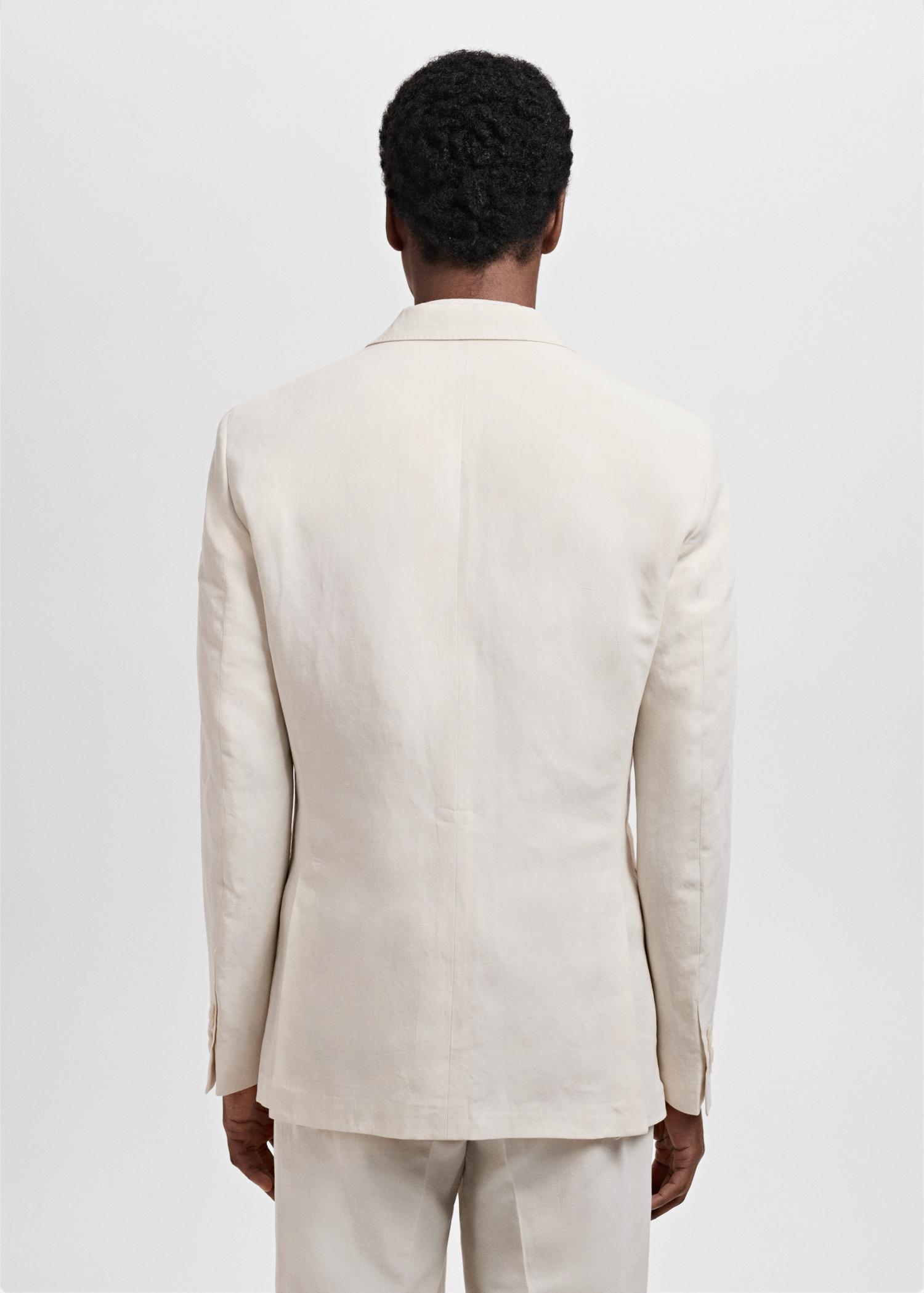 Slim-fit suit blazer made from a linen-lyocell blend - Men | MANGO USA Product Image