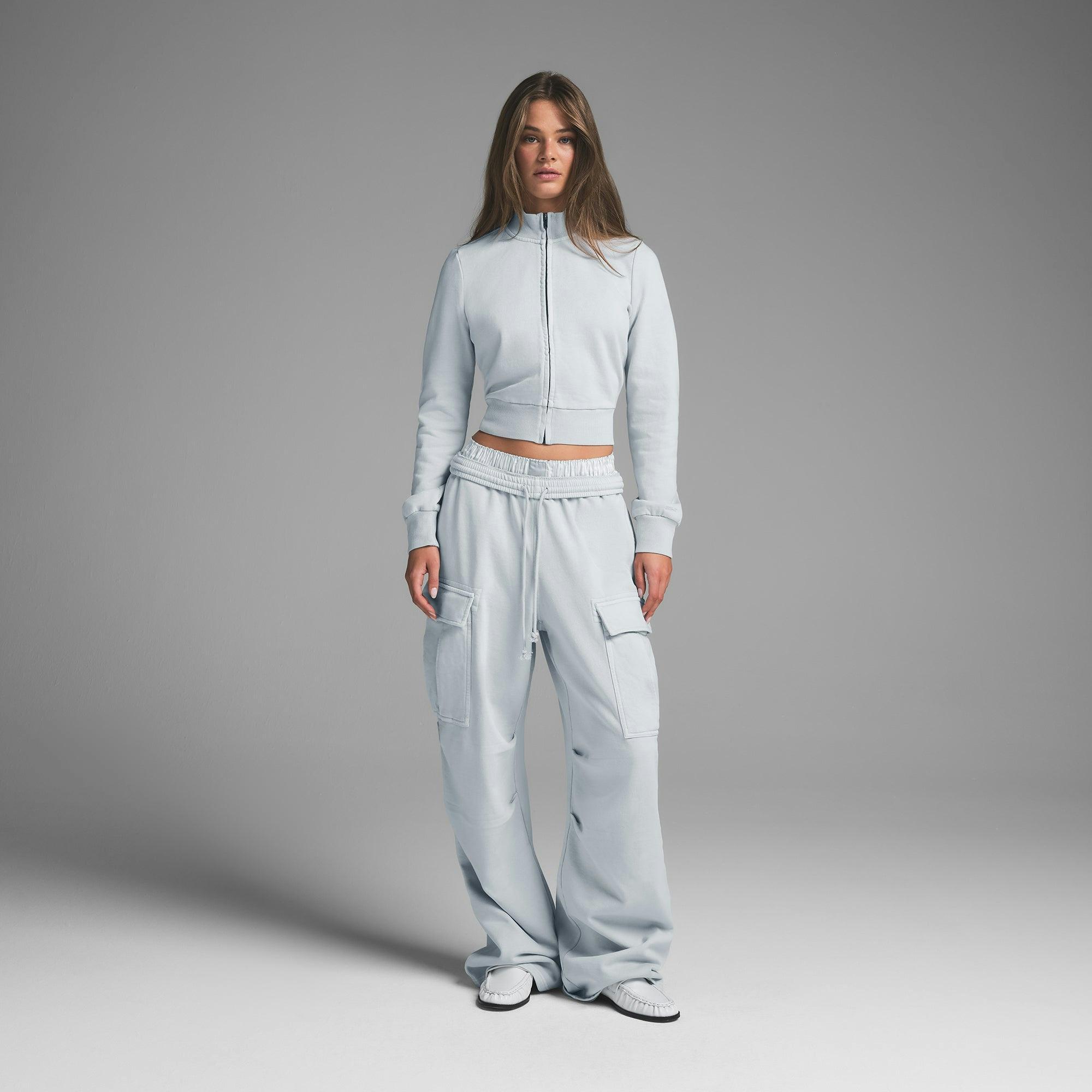 BOYFRIEND FLEECE CARGO PANT | ZEN BLUE Product Image