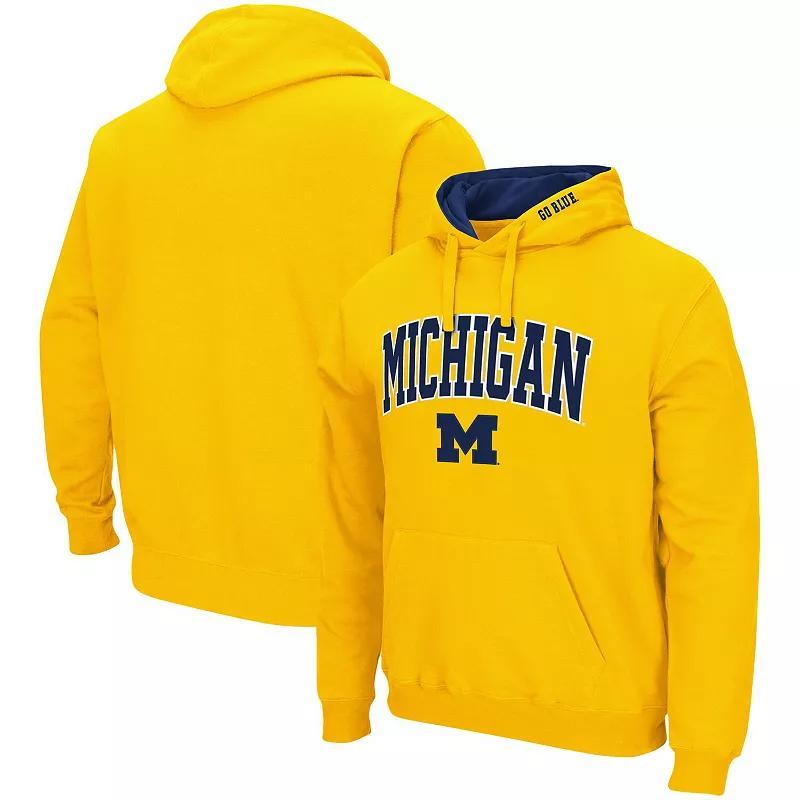 Men's Colosseum Gold Iowa Hawkeyes Arch & Logo 3.0 Pullover Hoodie, Size: Large Product Image