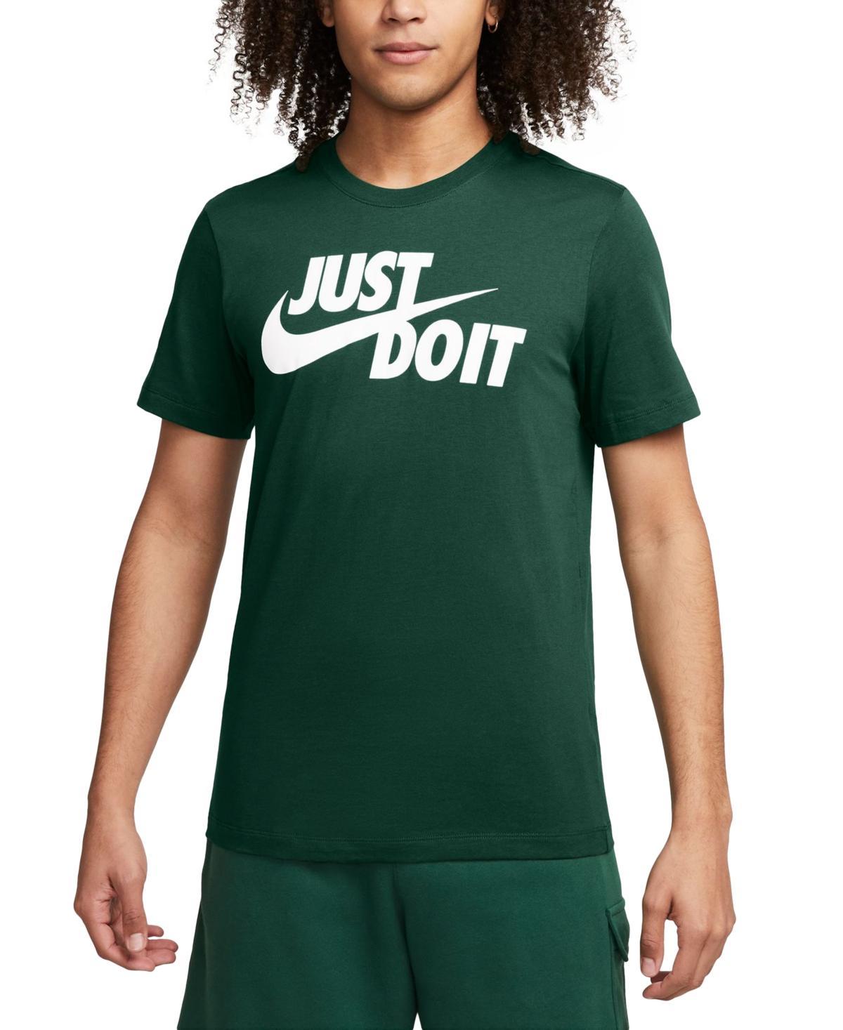 Men's Nike "Just Do It" Logo Tee, Size: Small, Black White Product Image