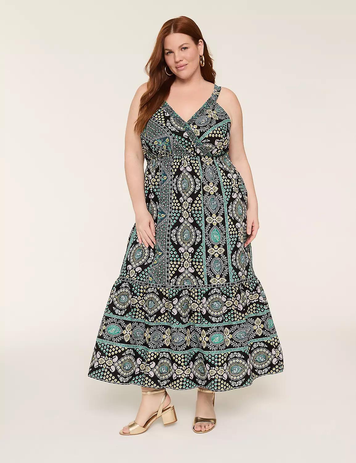 Smocked Surplice Maxi Dress Product Image