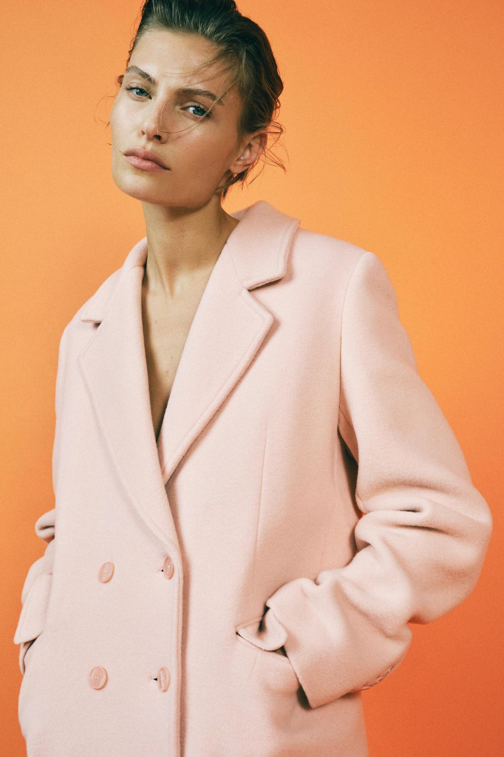 WOOL BLEND DOUBLE BREASTED COAT ZW COLLECTION Product Image