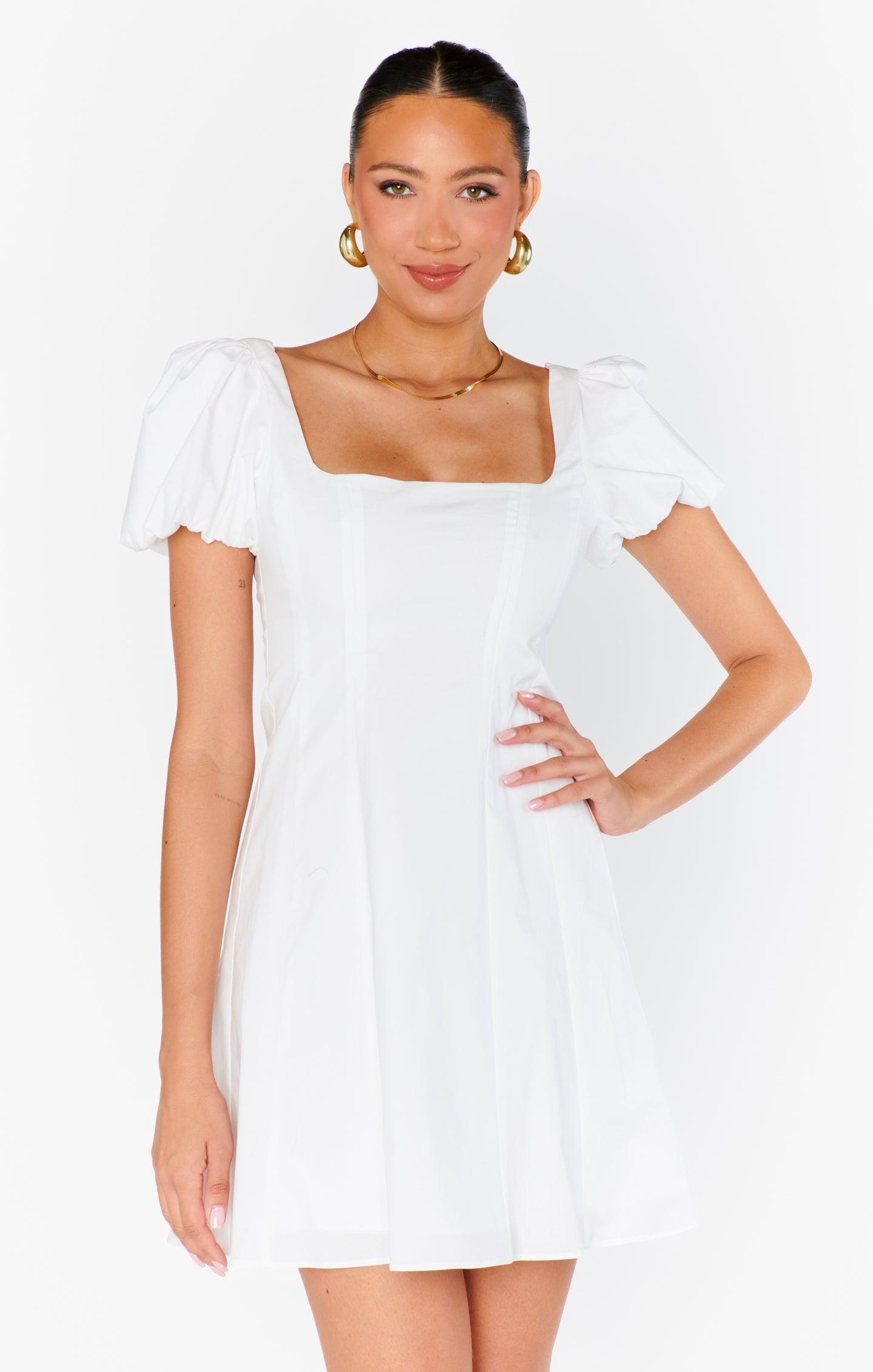 Mia Dress ~ White Poplin Product Image