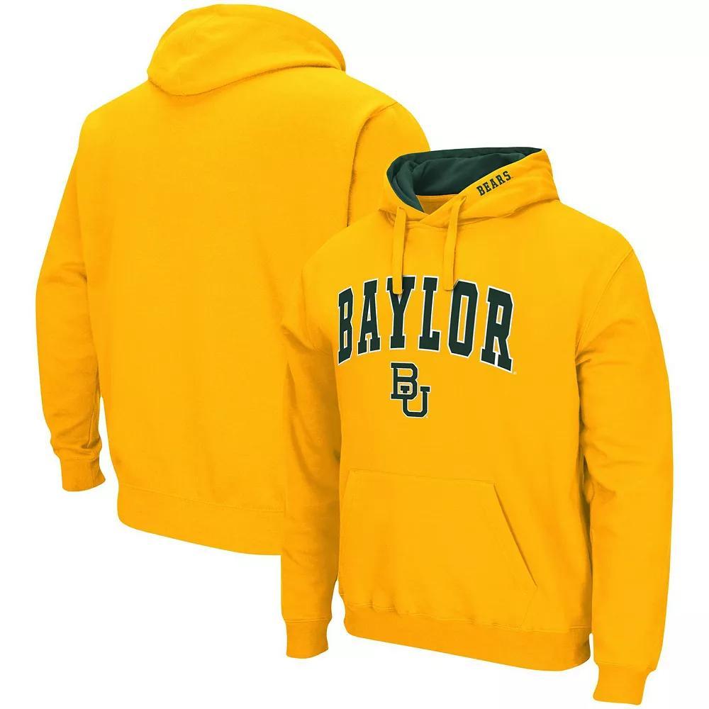 Men's Colosseum Gold Baylor Bears Arch & Logo 3.0 Pullover Hoodie, Size: Small, Bay Gold Product Image