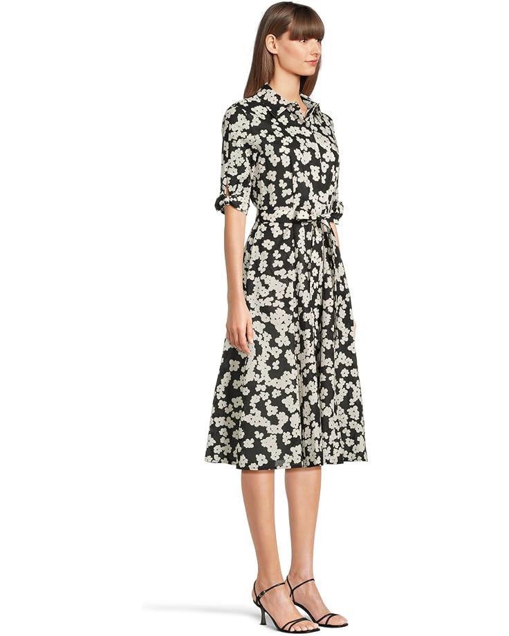 Belted Floral Cotton Aline Product Image