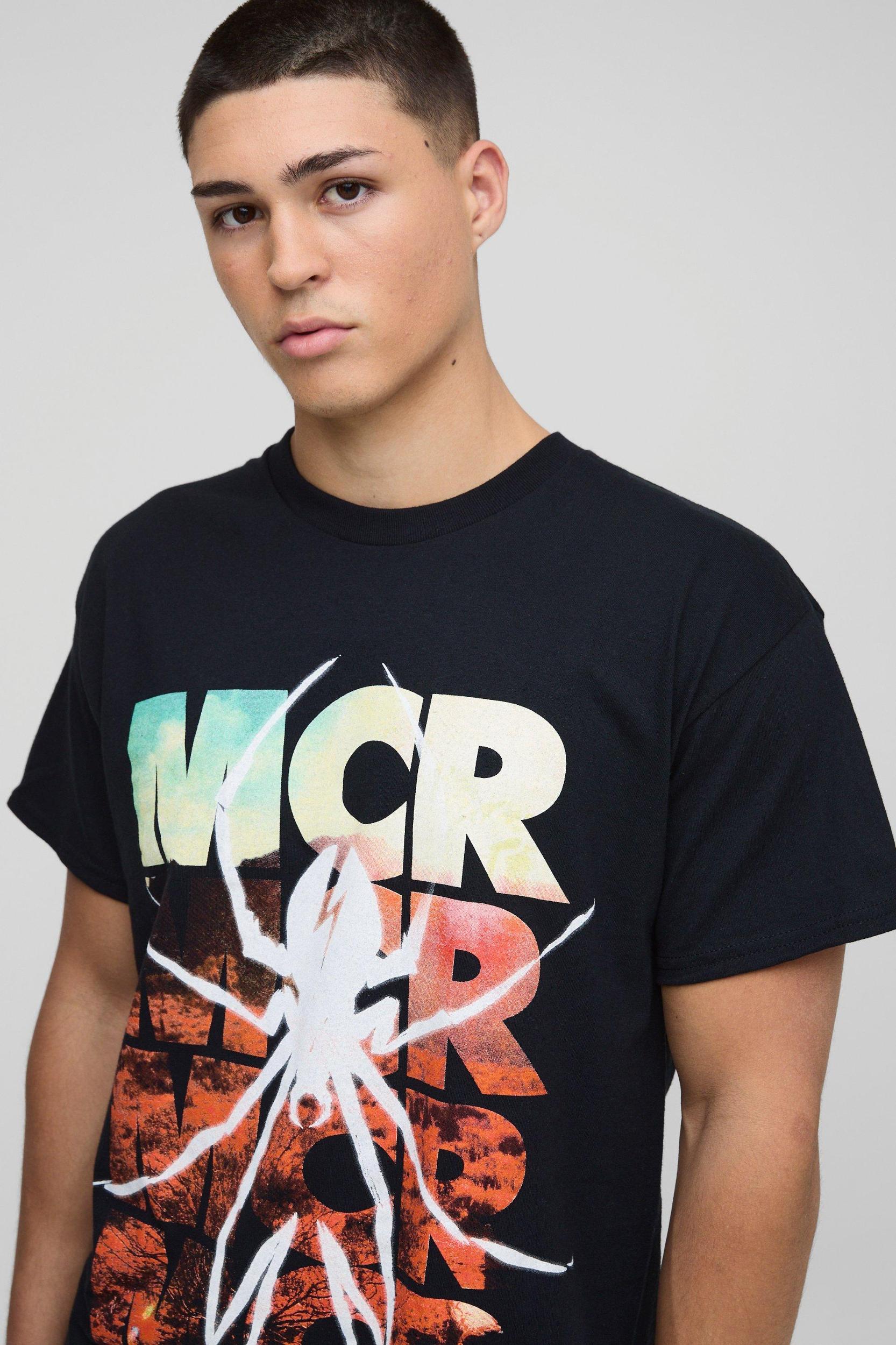 Regular Fit My Chemical Romance License Printed T-Shirt | boohooMAN USA Product Image