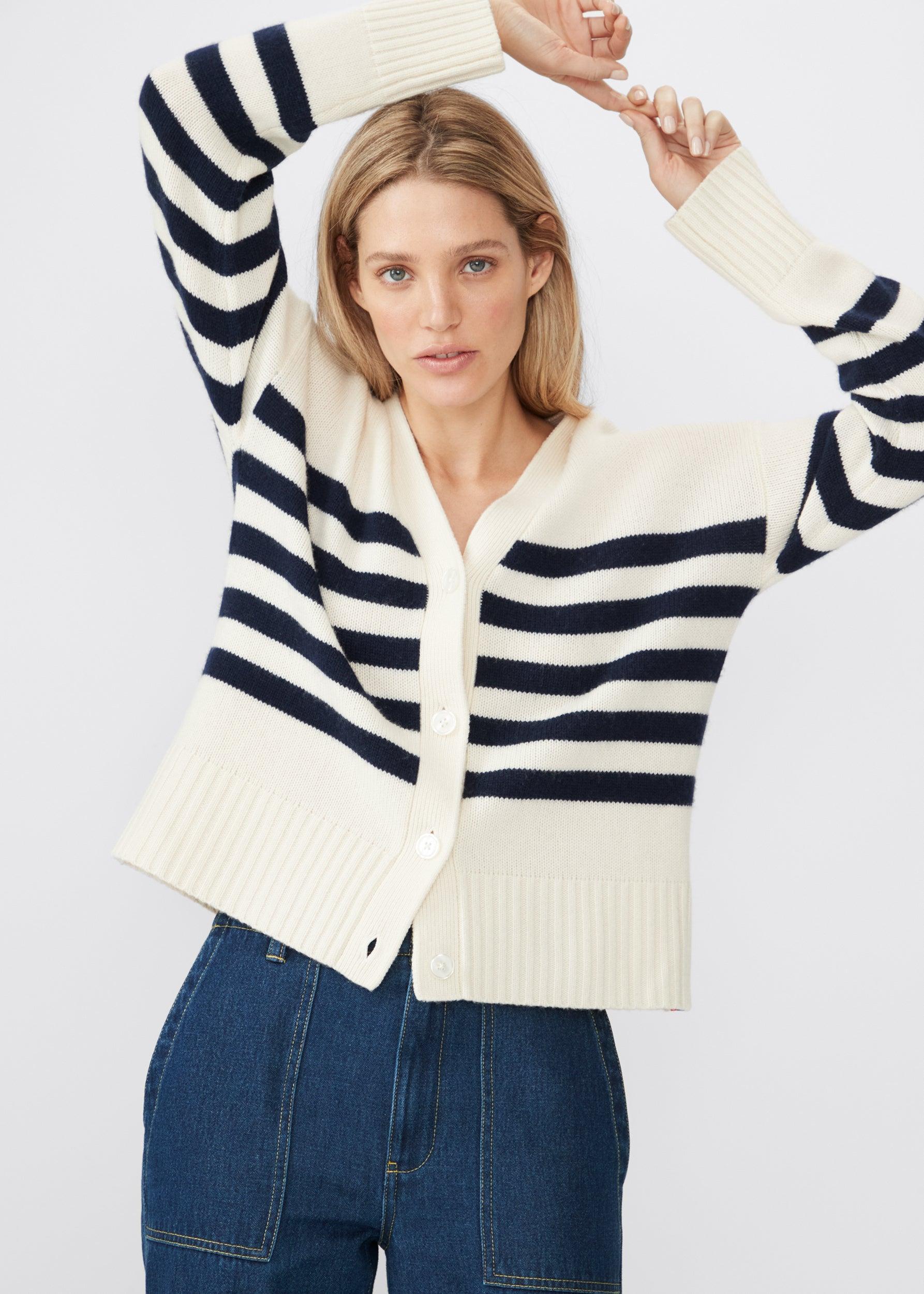 The Raffa - Cream/Navy Product Image
