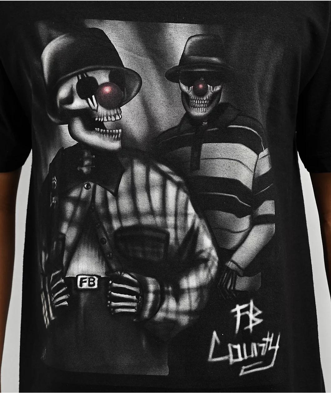 FB County Checker Bones Black T-Shirt Product Image