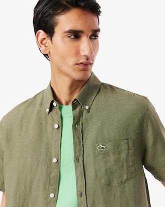 Short Sleeved Linen Shirt Product Image