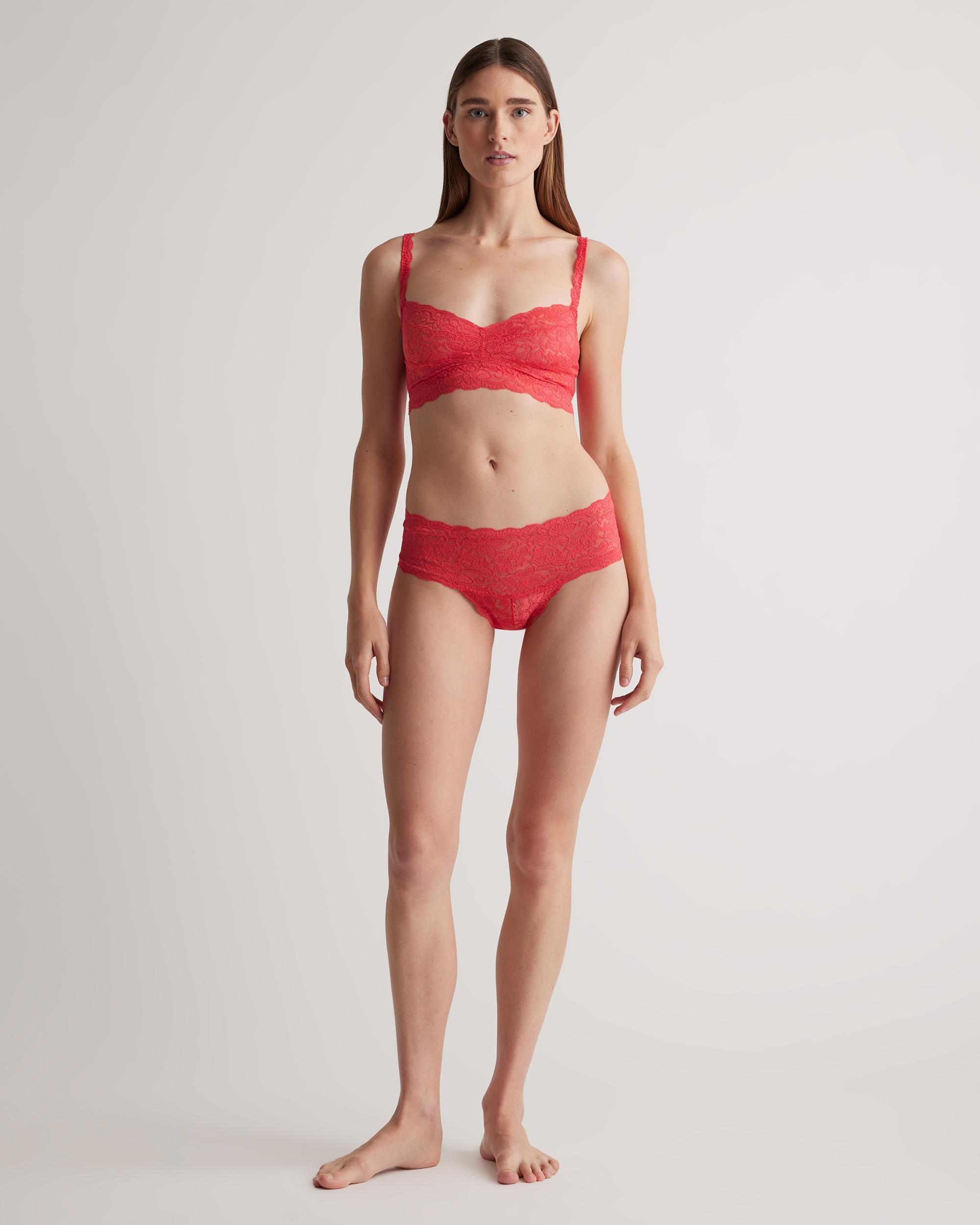 Quince | Women's Stretch Lace Thong Size XS, Nylon/Spandex Product Image