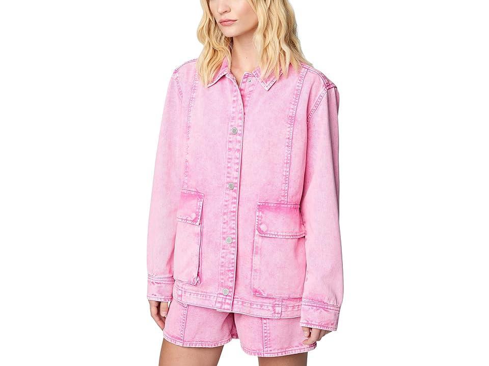 Blank NYC Cid Wash Shirt Jacket in Raspberry Sorbet (Raspberry Sorbet) Women's Clothing Product Image