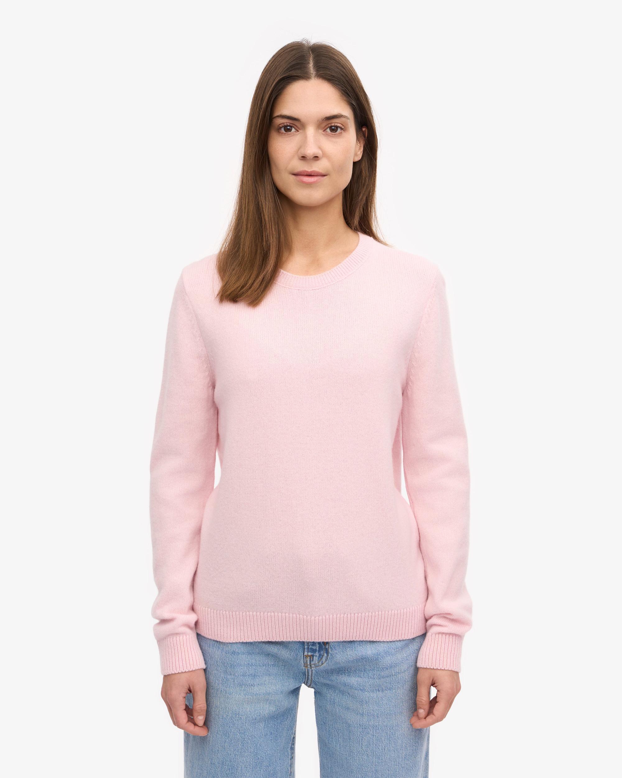 Women Classic Merino Wool Crew - Faded Pink Product Image