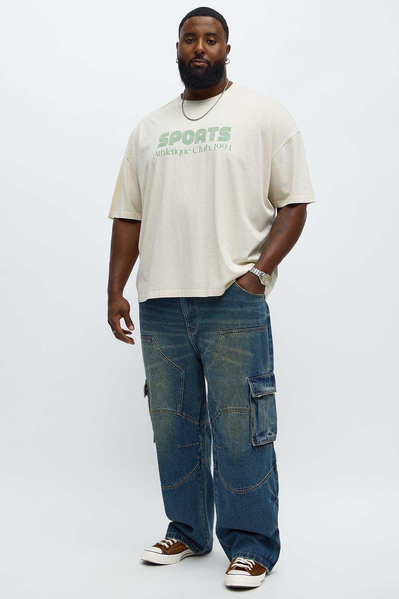 Sports Athletique Club Oversized 1994 Short Sleeve Tee - Cream Product Image