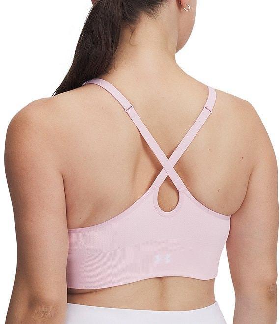Under Armour Solid 4-Way Stretch Vanish Seamless Scoop Neck Sports Bra Product Image