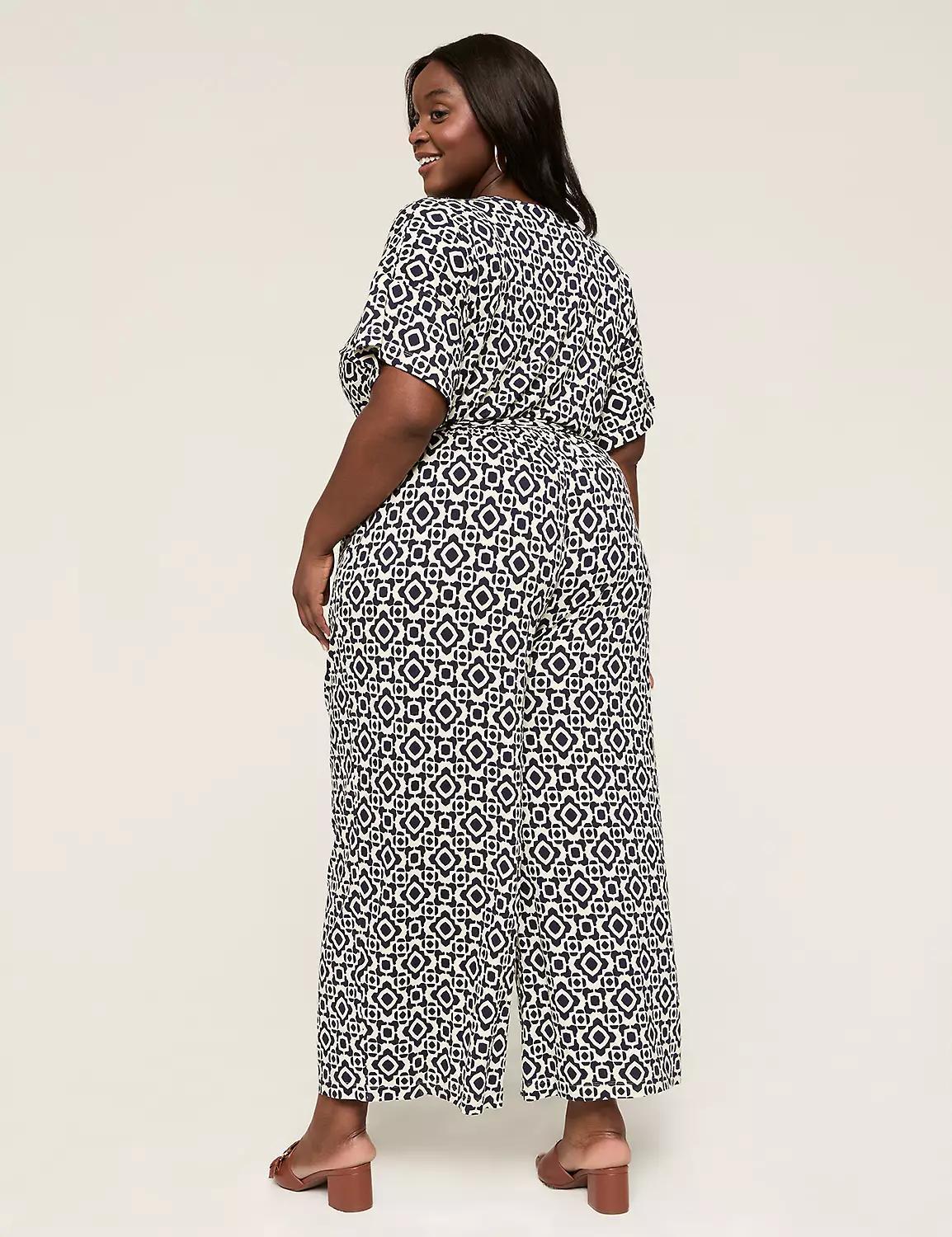 Kimono-Sleeve Tie-Waist Jumpsuit Product Image