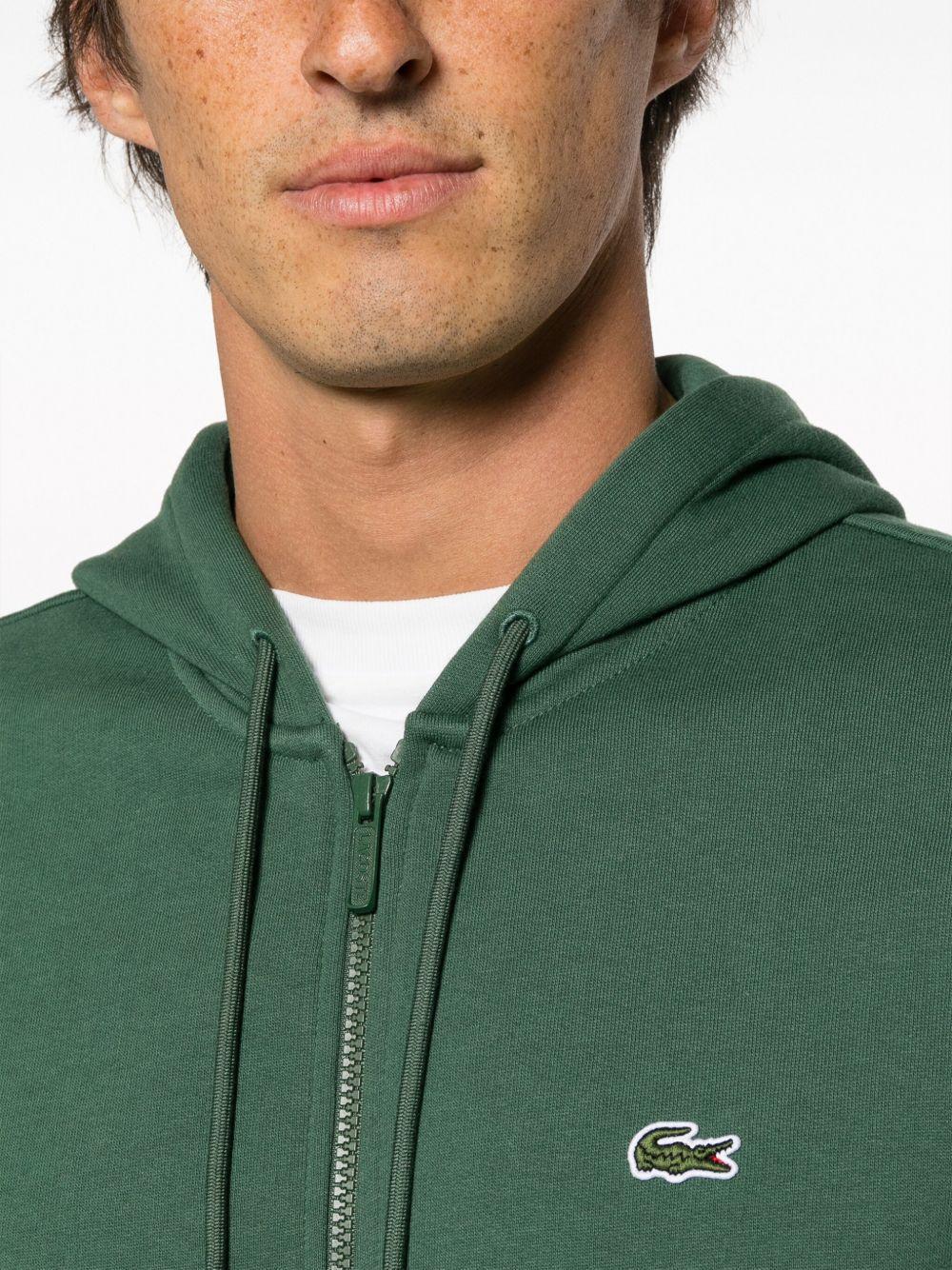 logo-embroidered zip-up hoodie Product Image