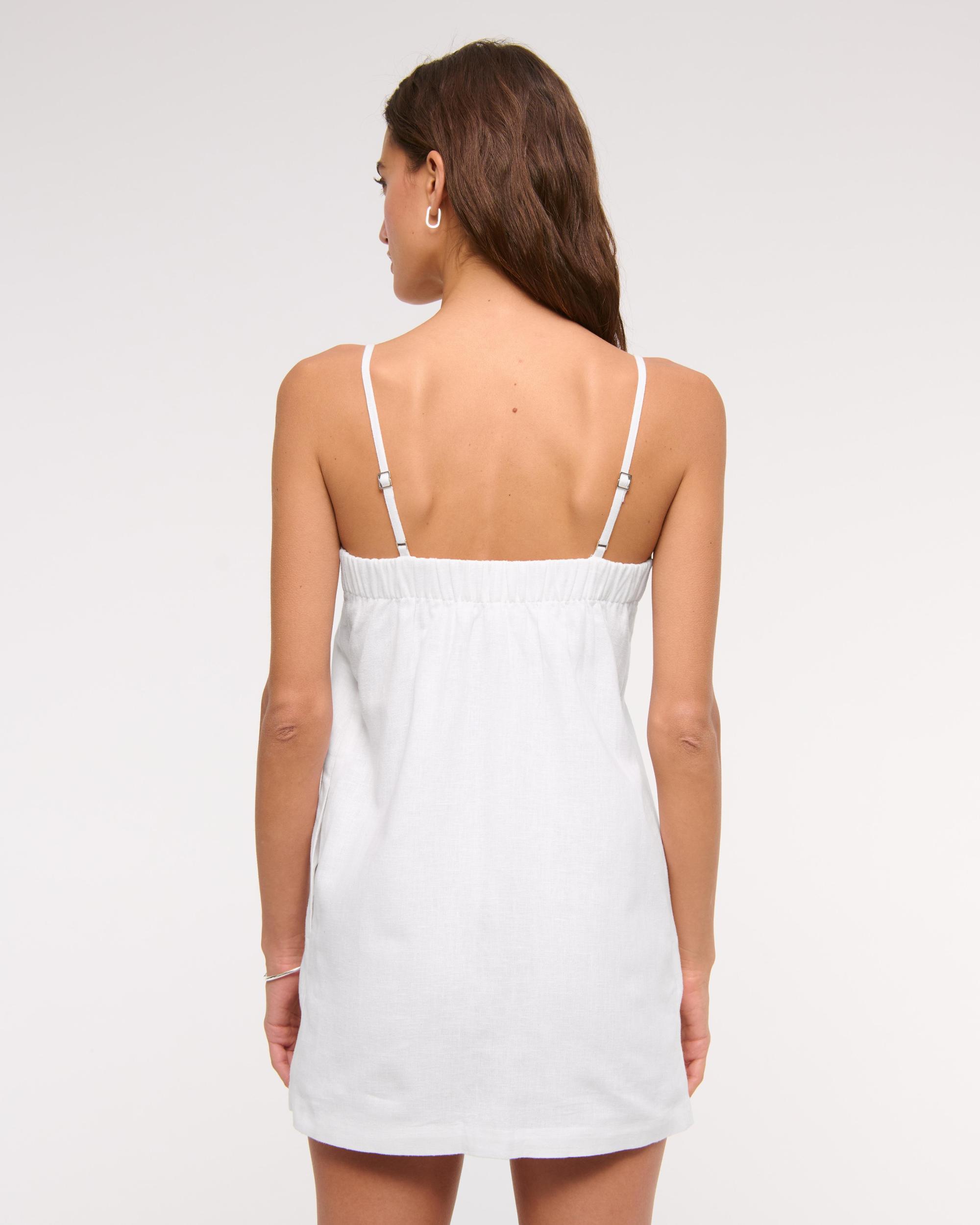 Linen-Blend Button Skort Product Image