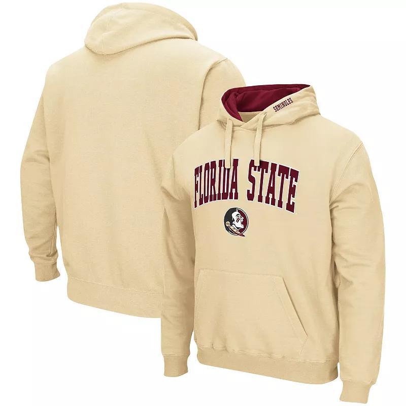 Men's Colosseum Gold Florida State Seminoles Arch & Logo 3.0 Pullover Hoodie, Size: Large Product Image
