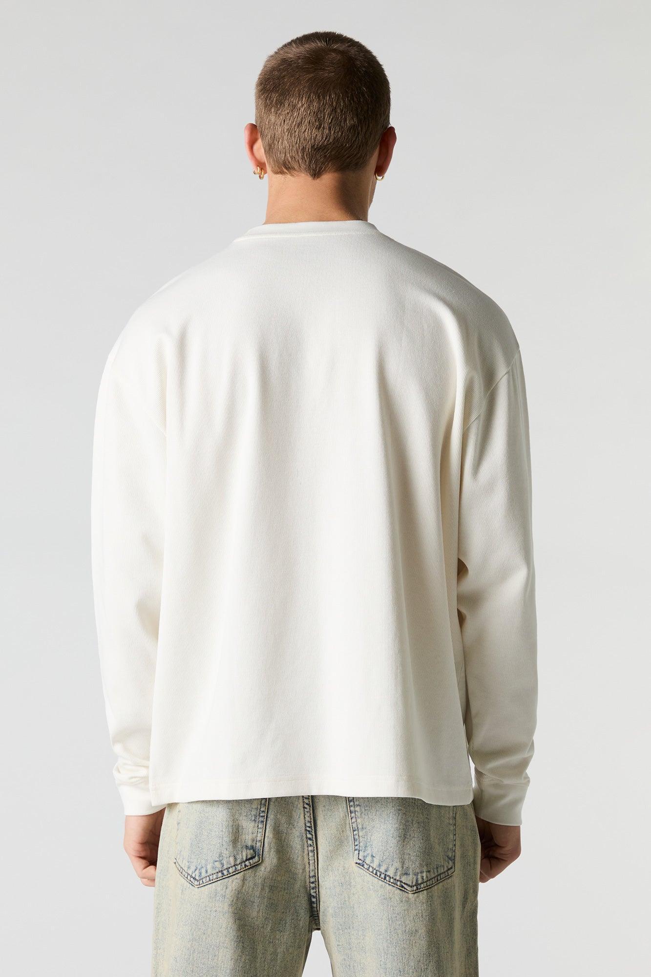 Ribbed Crewneck Sweatshirt Male Product Image