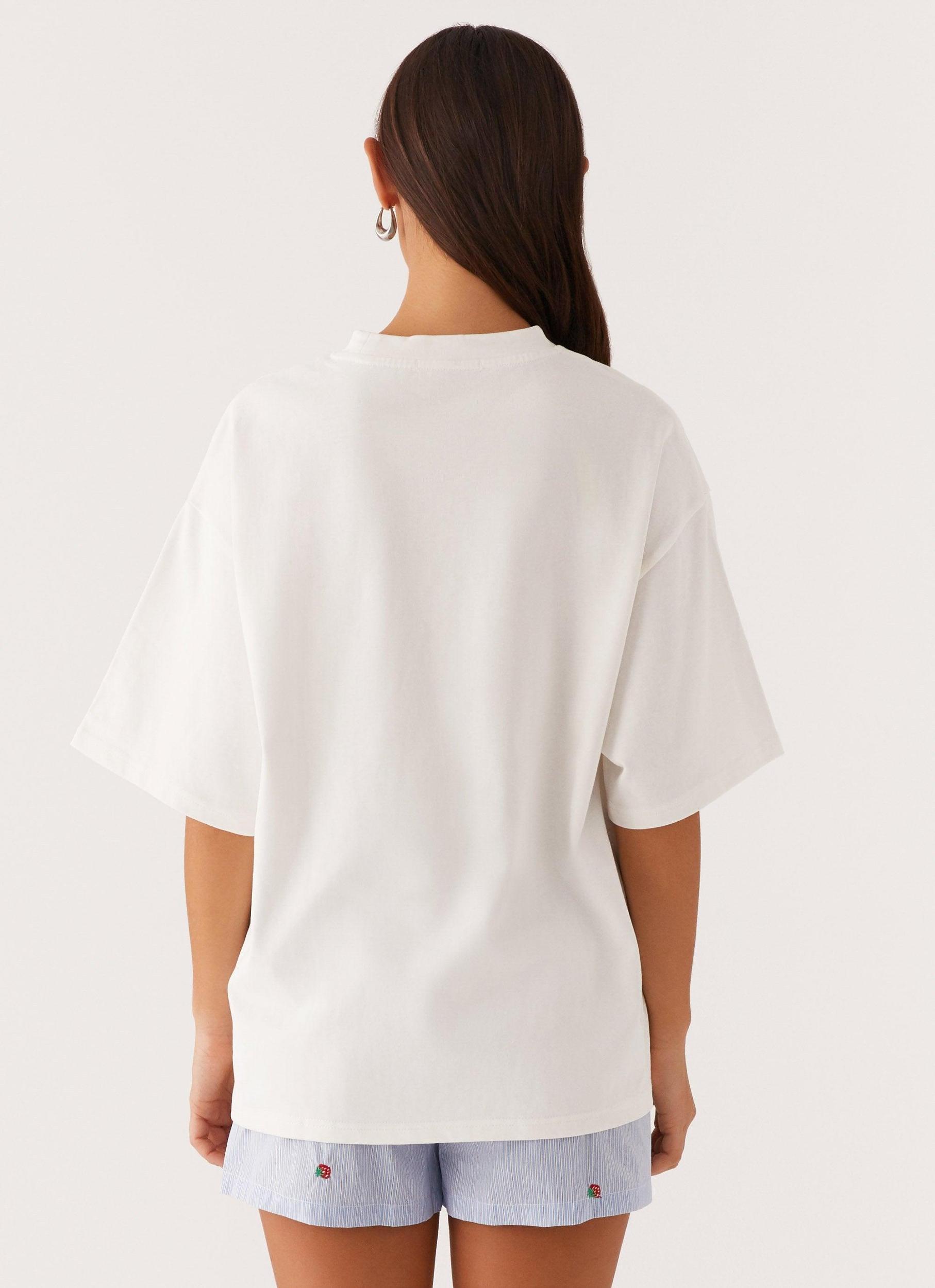 Born to Have Fun Oversized Tee - White Product Image