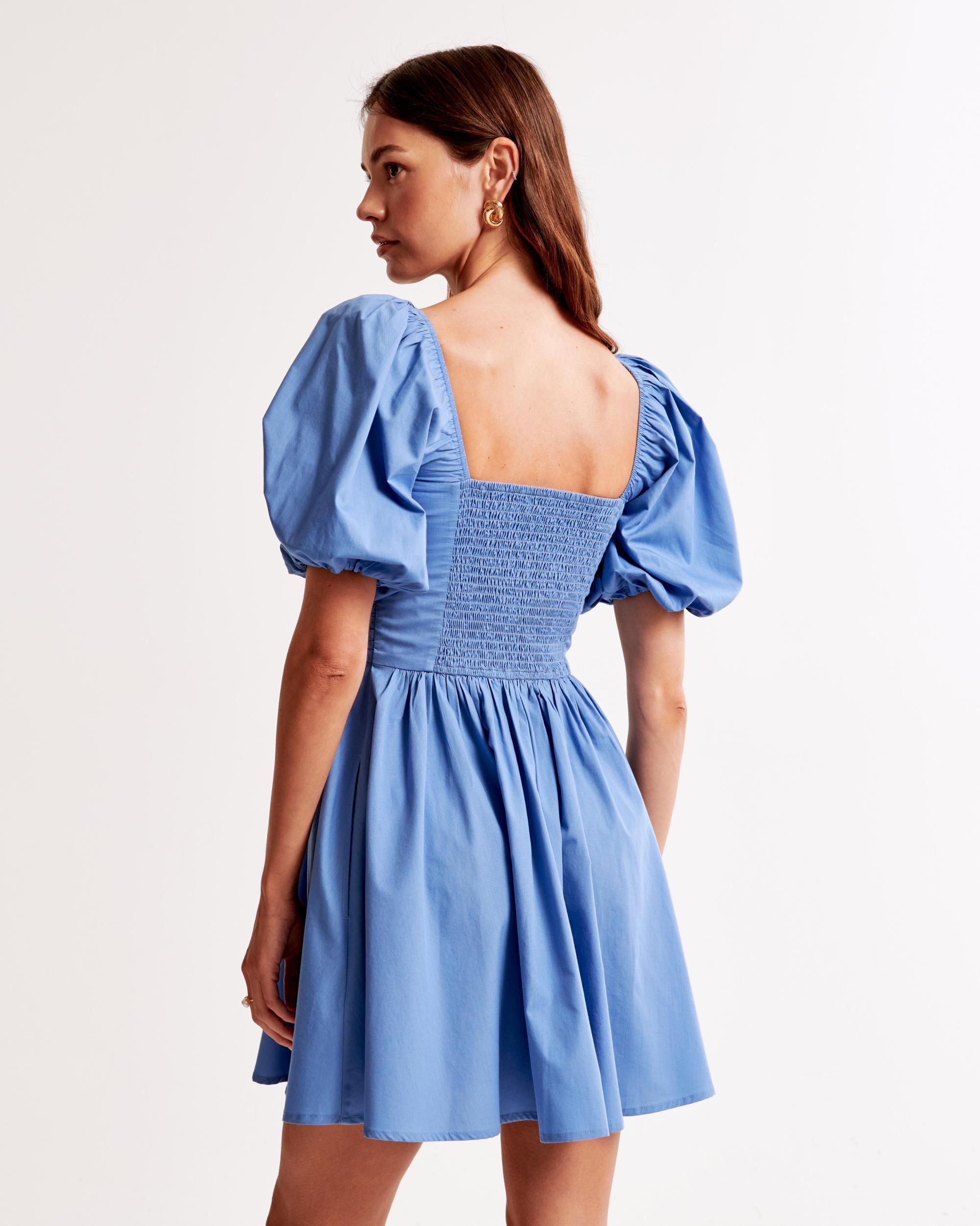 The A&F Emerson Waisted Poplin Mini Dress Product Image