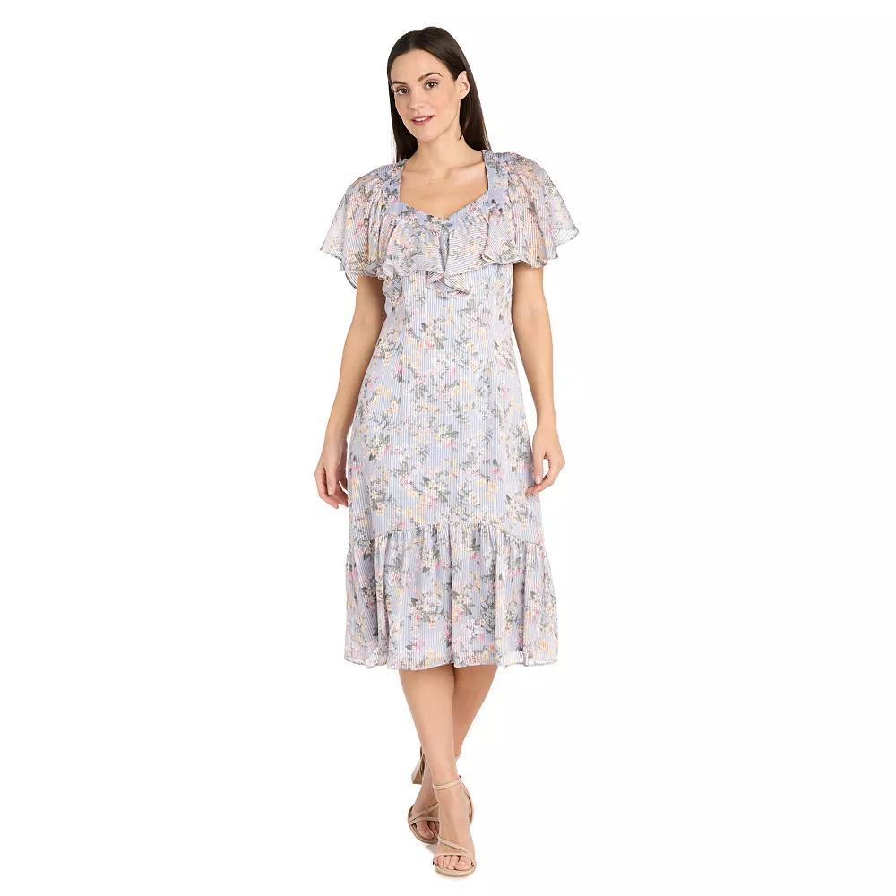 Womens London Times Cap Sleeve Fit & Flare Dress Product Image