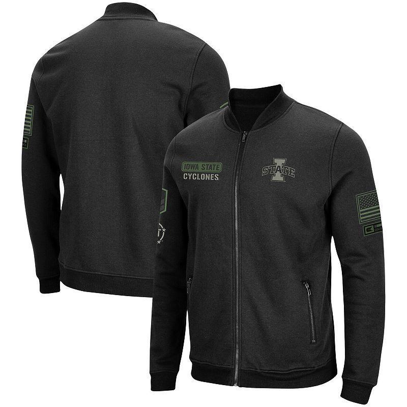 Men's Colosseum Black Wichita State Shockers OHT Military Appreciation High-Speed Bomber Full-Zip Jacket, Size: XL, Wst Black Product Image