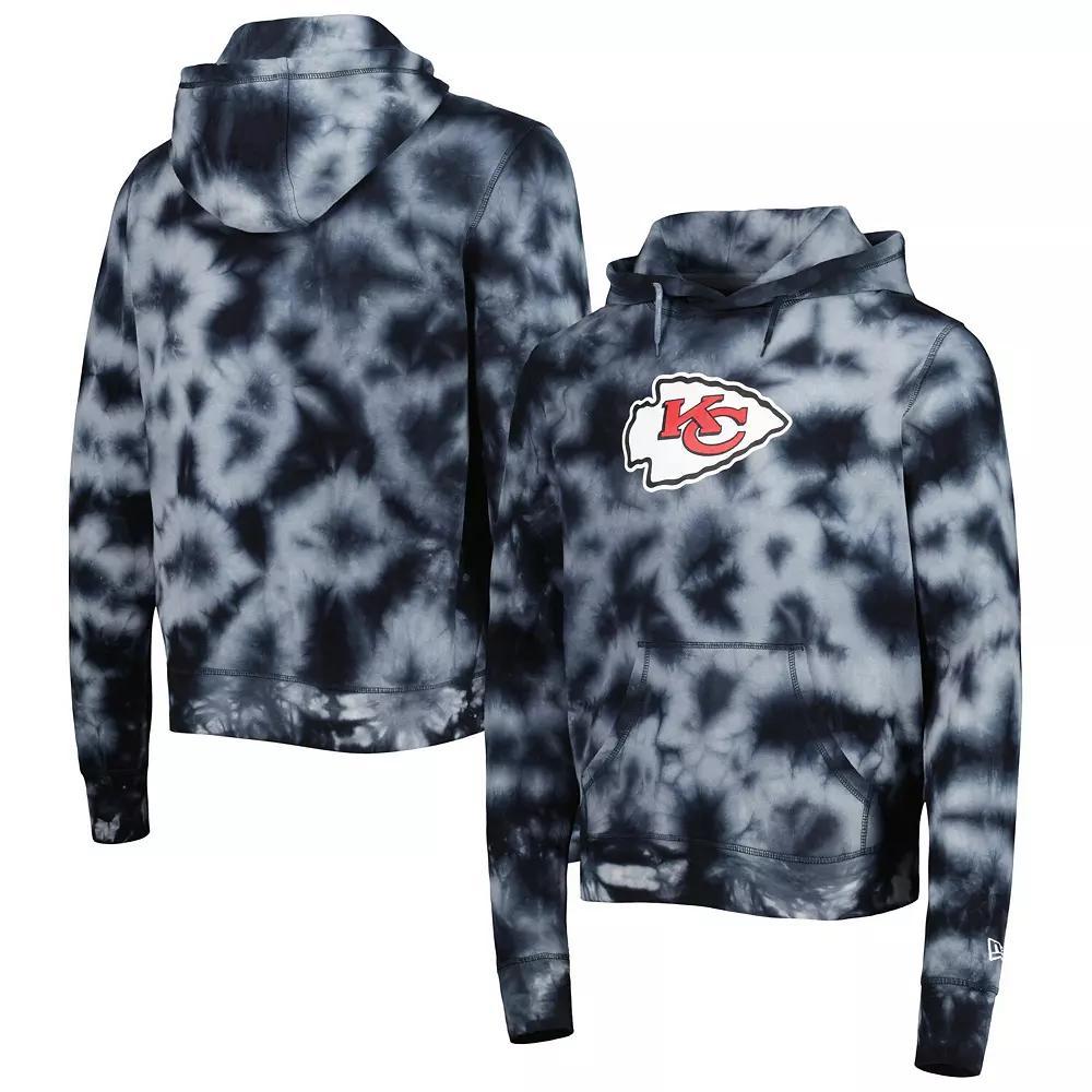 Men's New Era Black Kansas City Chiefs Team Tie-Dye Pullover Hoodie, Size: XL Product Image