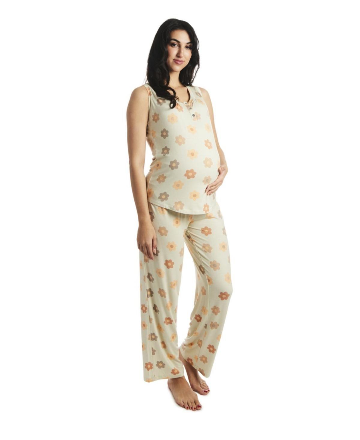 Womens Everly Grey Joy Tank & Pants Maternity/Nursing Pajama Set Product Image