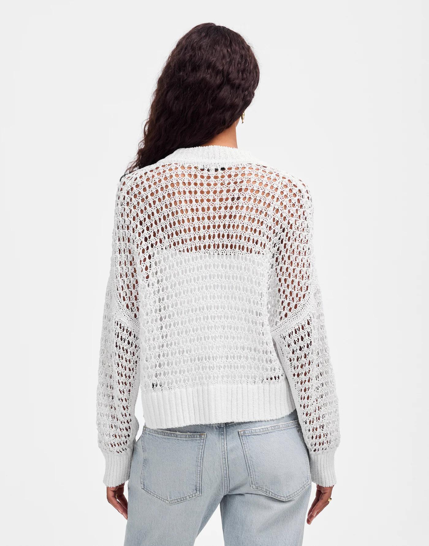 Open-Stitch V-Neck Cardigan Product Image