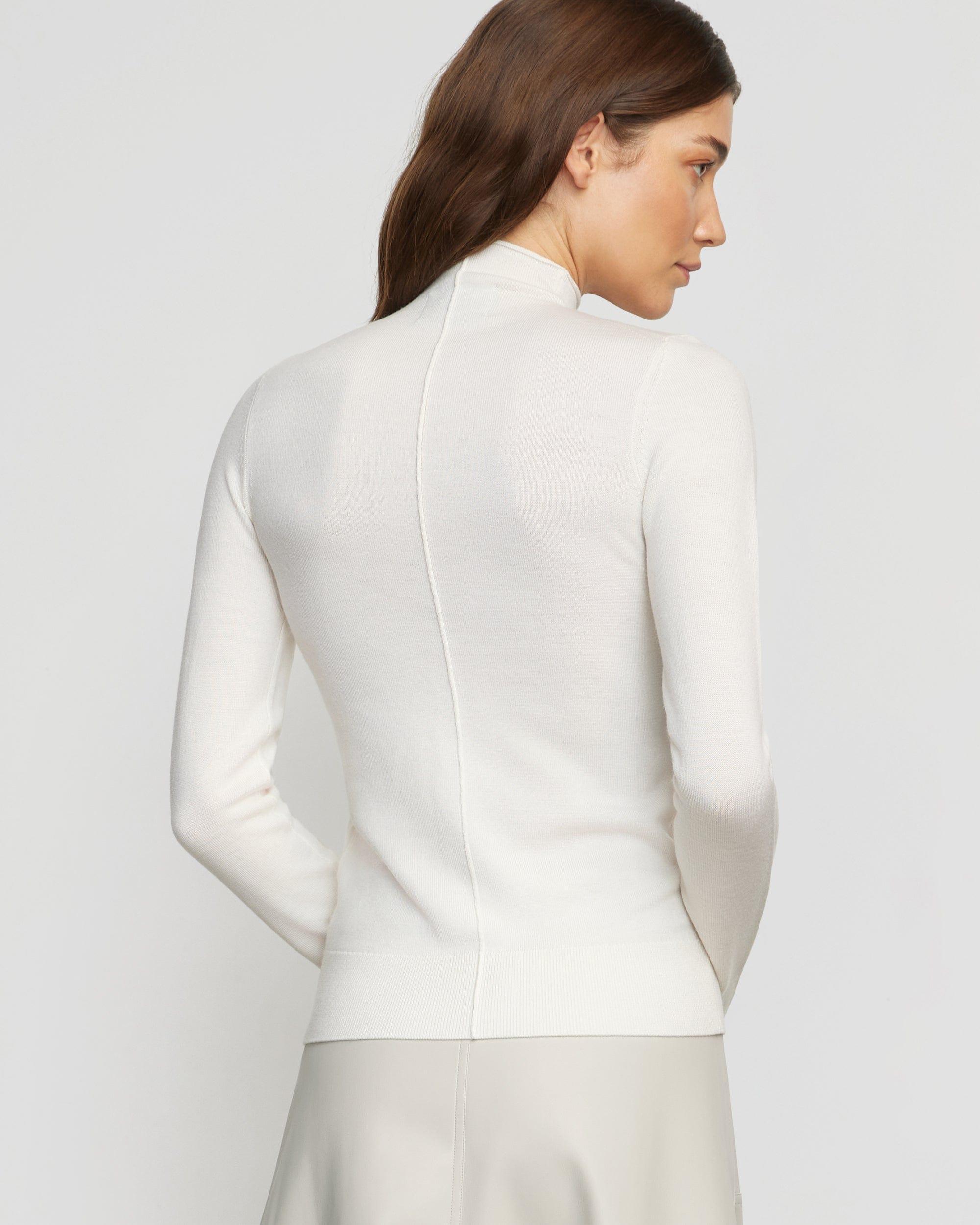 Charlene Wool Button Mock-Neck Sweater Product Image