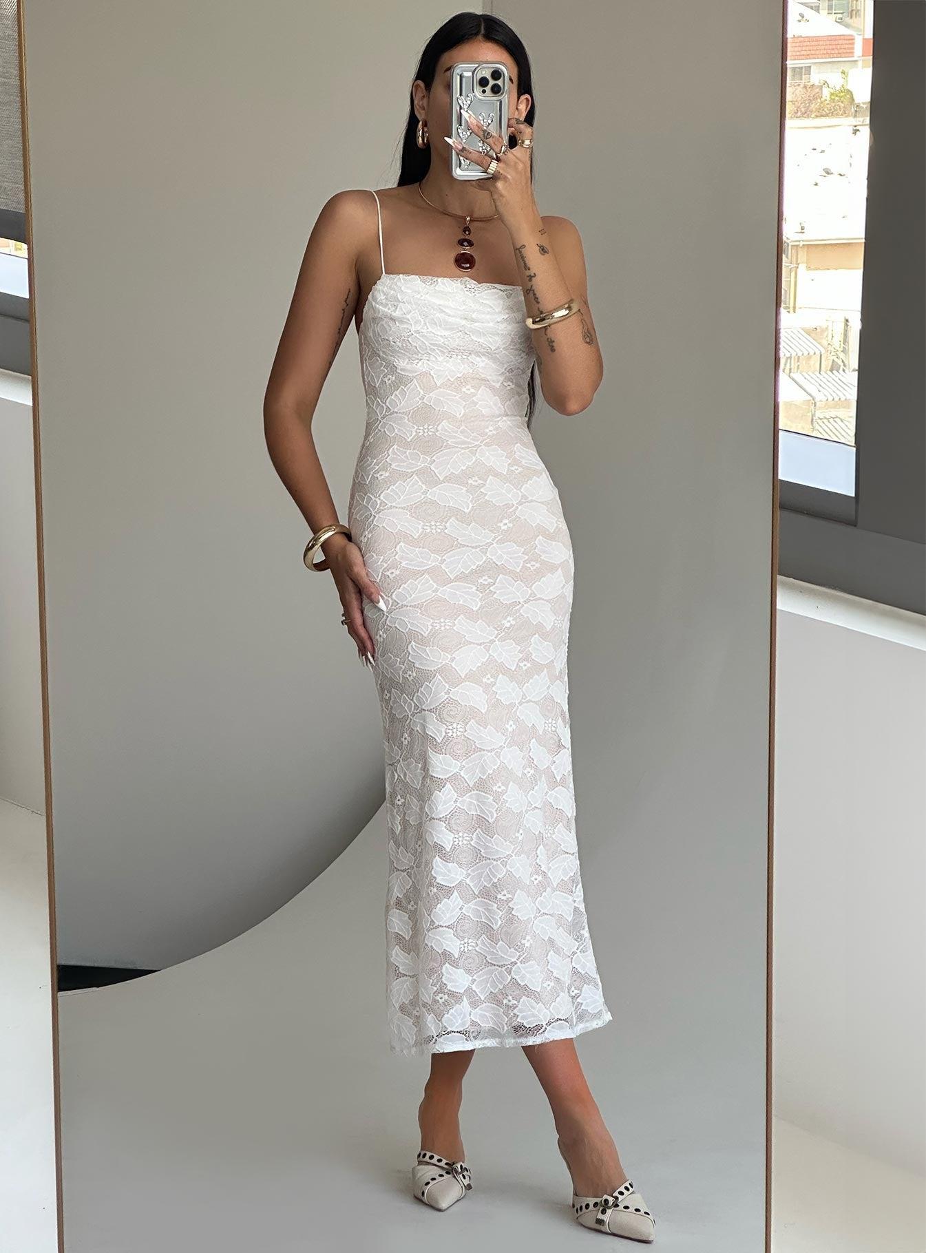 Azra Maxi Dress White Product Image
