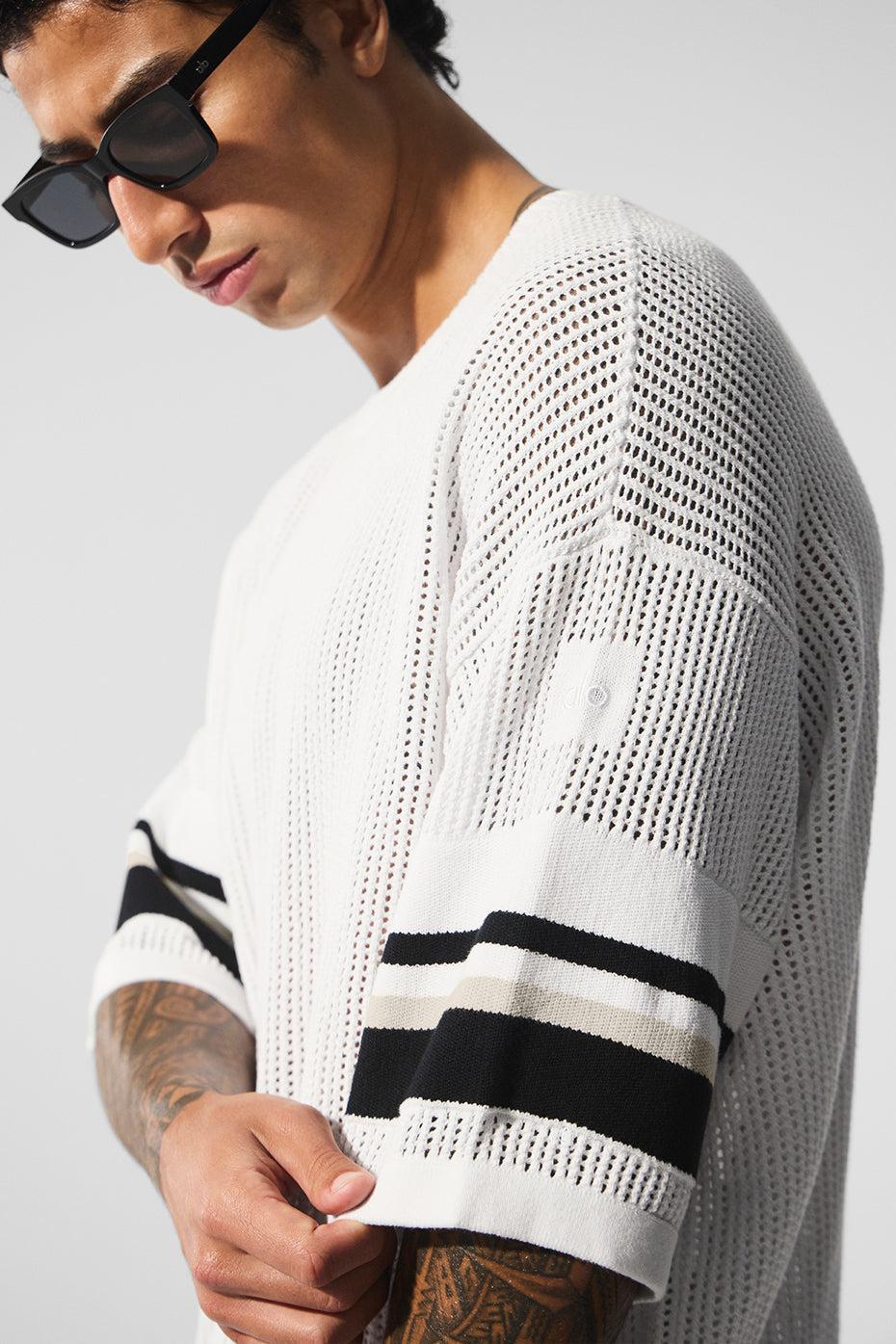 Open Knit Playoff Jersey - White/Bone Male Product Image