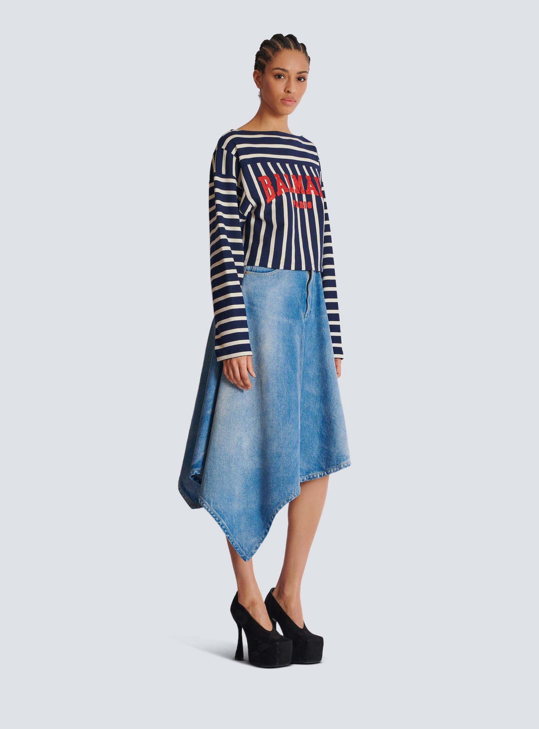 Striped Balmain Baseball top Product Image