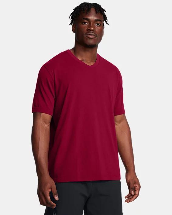 UA Icon Charged Cotton Mens V-neck Short Sleeve Product Image