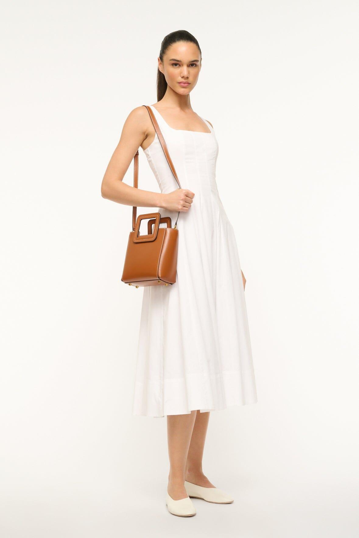 MINI SHIRLEY LEATHER BAG | SADDLE Product Image