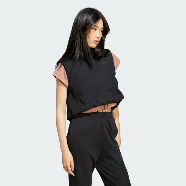 adidas City Escape Cropped Vest Wonder Silver L Womens Product Image