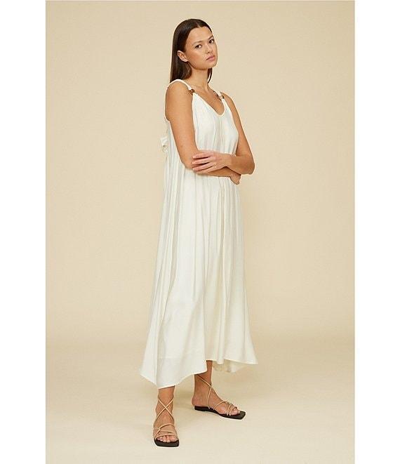 Lucy Paris Sutton V-Neck Sleeveless Beaded Strap Maxi Dress Product Image