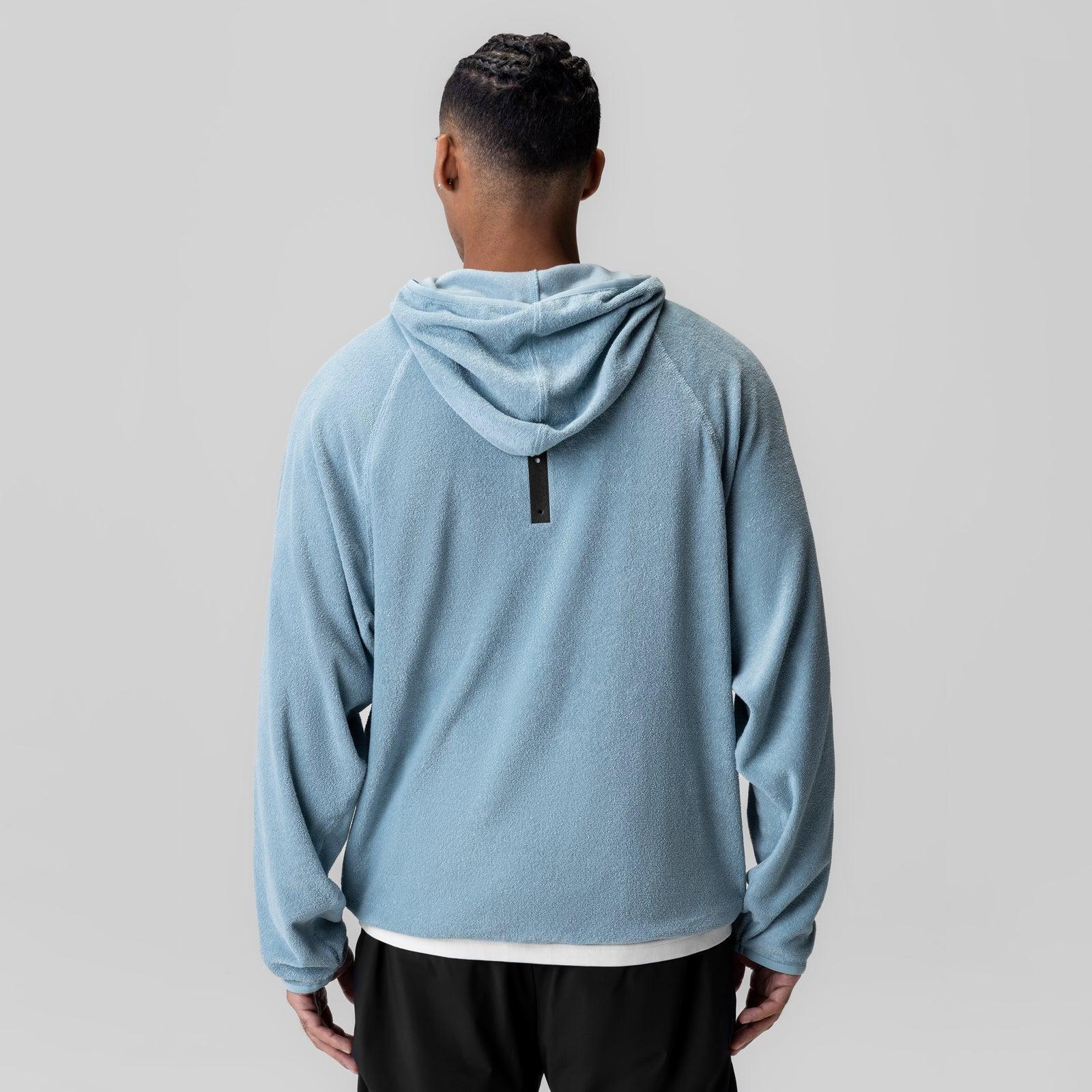 1054. Towel Terry Reversible Hoodie - Light Sky Product Image