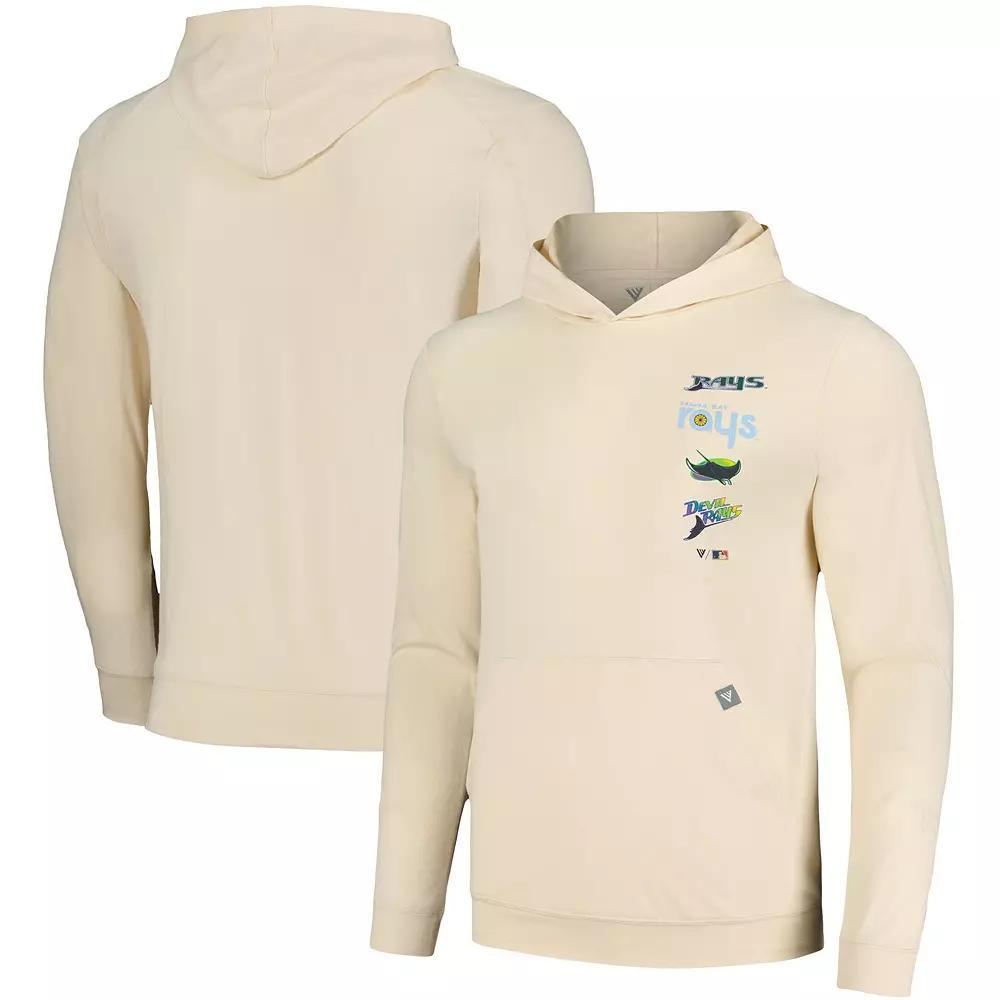 Men's Levelwear Cream Tampa Bay Rays Base Line Pullover Hoodie, Size: XL, Beige Product Image