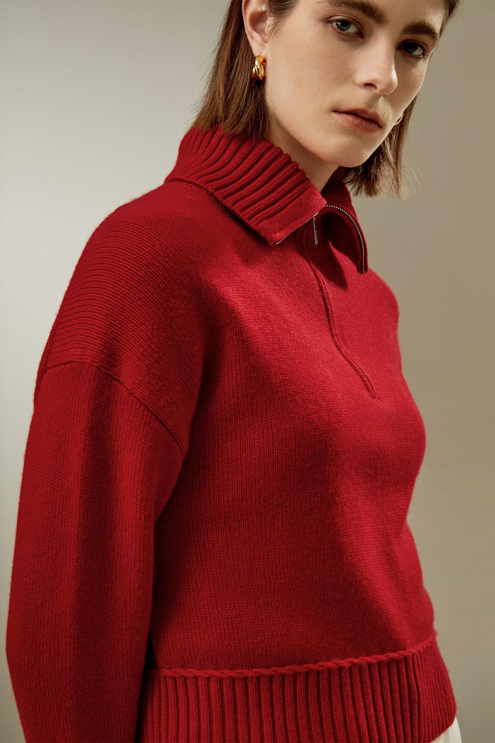 Relaxed Fit Wool-Cashmere Blend Sweater Product Image