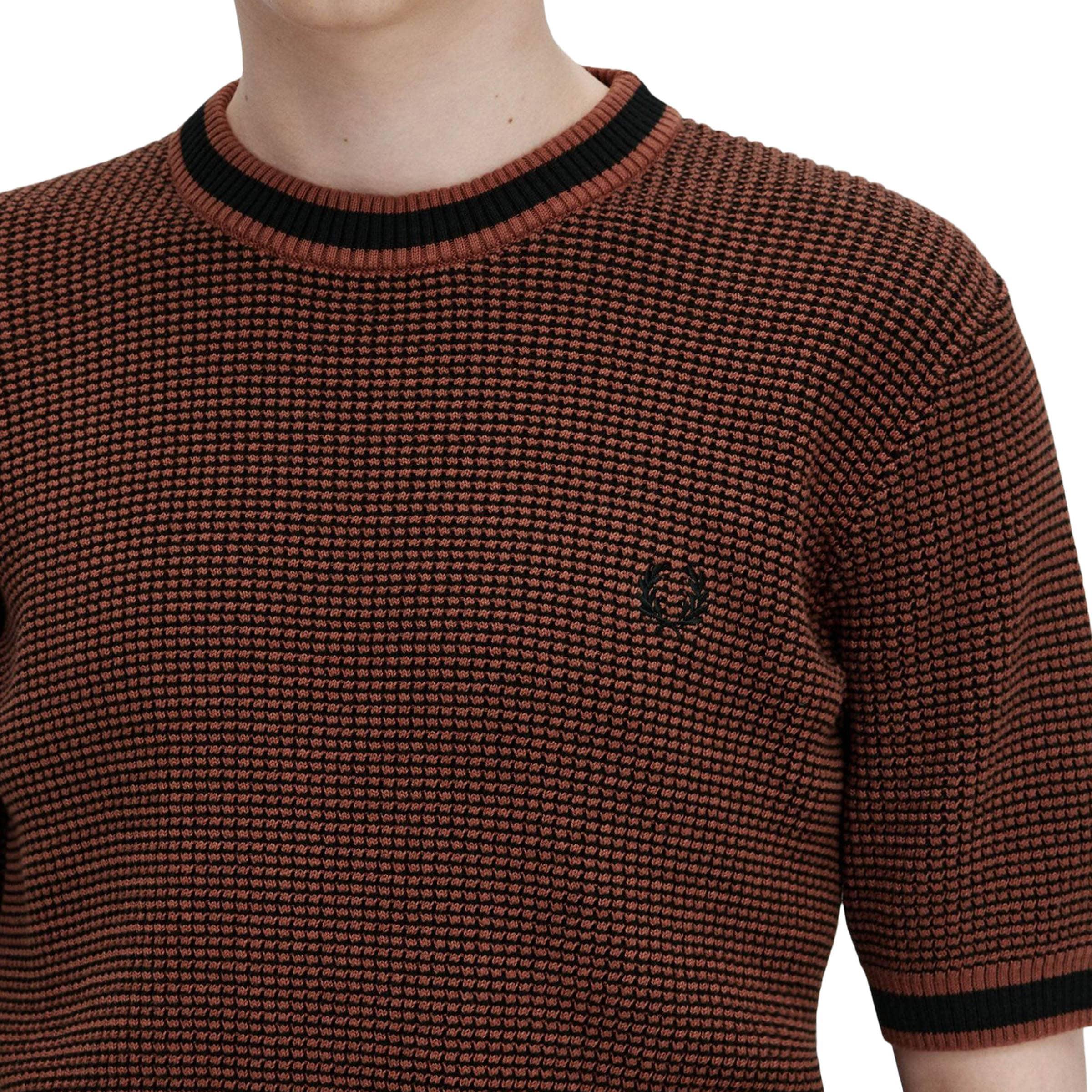 TEXTURED KNITTED T-SHIRT Male Product Image