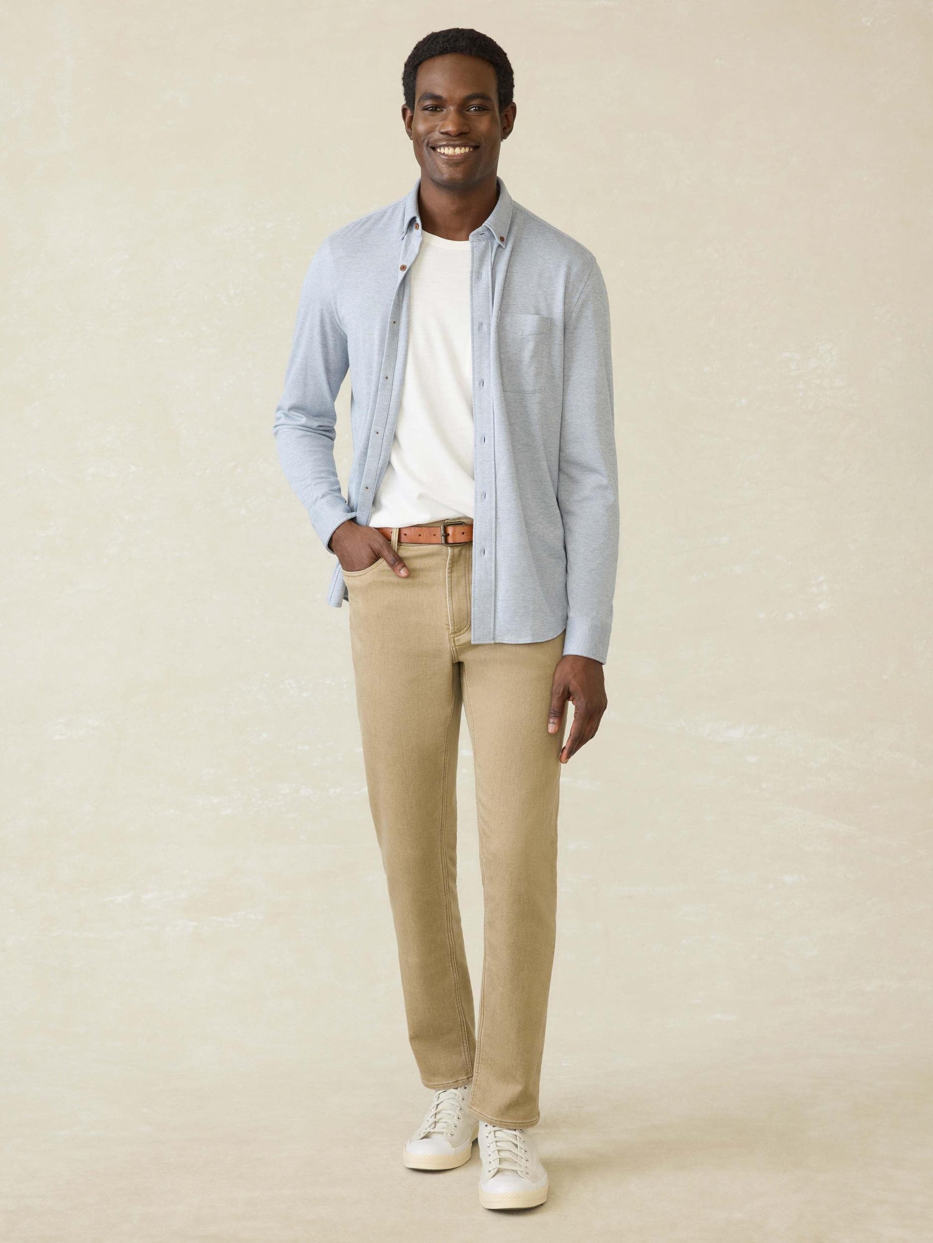 Stretch Terry 5-Pocket Pant - Desert Khaki Male Product Image