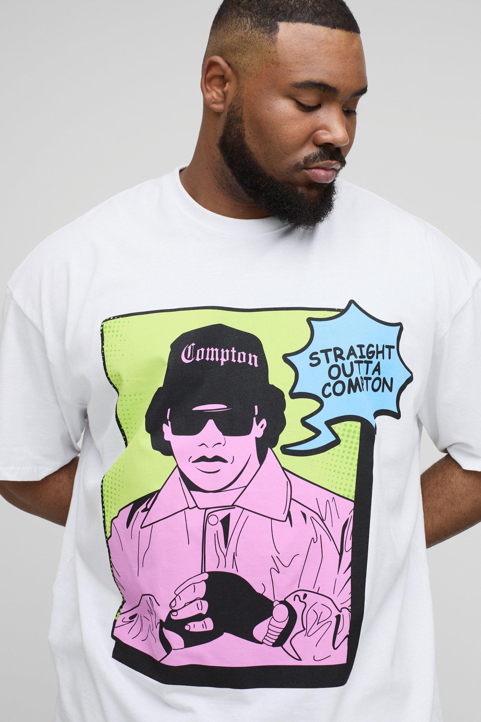 Plus Oversized Eazy-E License Print T-Shirt | boohooMAN USA Product Image