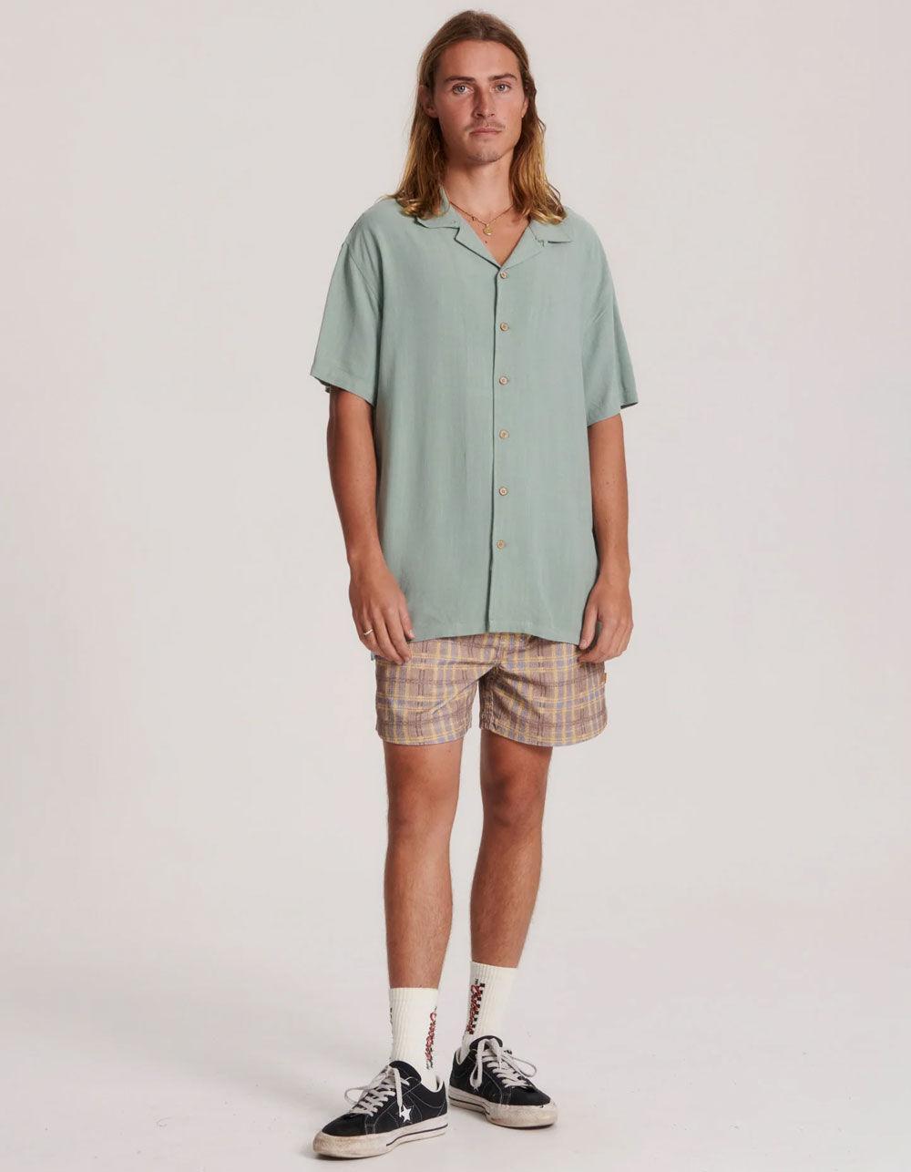 THE CRITICAL SLIDE SOCIETY Ernie Mens Resort Shirt - BURNT ORANGE Product Image