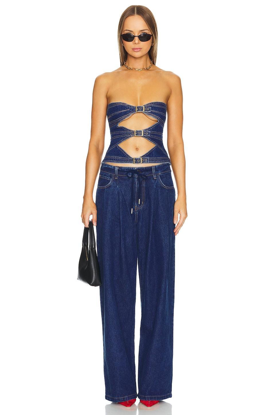 Slouched Tie Up Jeans LIONESS Product Image