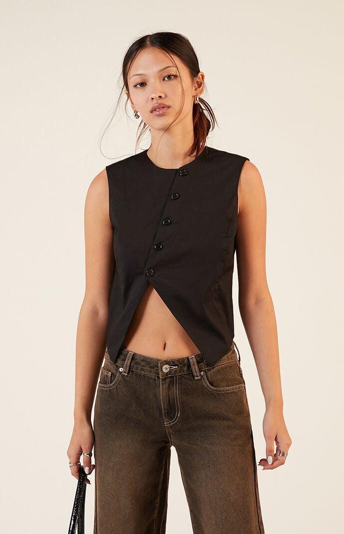 Women's Button Up Asymmetrical Top Product Image