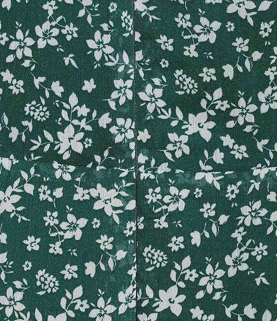 Copper Key Floral V Neck Chiffon Dress Product Image